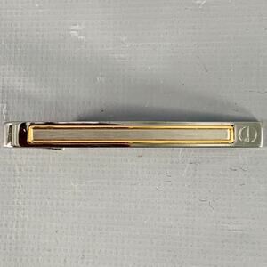 DUNHILL Vintage Silver Gold Metal Tie Clip